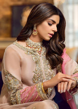 Embroidered Blush Pink & Rose Festive Suit Unstitched