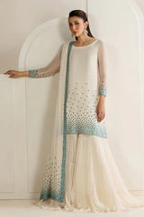 Jazmin Chiffon Hand Embellished & Embroidered 4 Piece Dress Unstitched - J3491