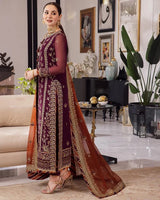 Asim Jofa RANG e NOOR Chiffon 3 Piece - Unstitched