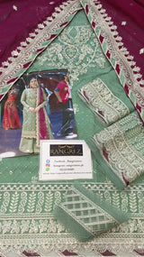 Asim Jofa Luxury Chiffon Embroidered 3 Piece Unstitched