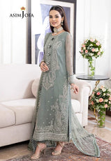 Asim Jofa AJJMD-20 EMBROIDERED CHIFFON , ORGANZA UNSTITCHED 3 PCS