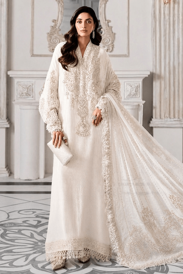 Maria B Cream Chiffon Formal Collection