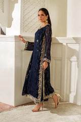 IZNIK  Navy Blue Chiffon Collection-Unstitched