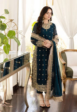 Asim Jofa Zinc Embroidered Chiffon 3 Piece Unstitched