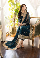 Asim Jofa Zinc Embroidered Chiffon 3 Piece Unstitched