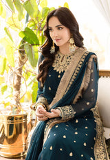 Asim Jofa Zinc Embroidered Chiffon 3 Piece Unstitched