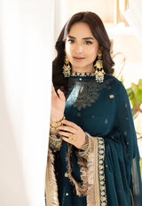 Asim Jofa Zinc Embroidered Chiffon 3 Piece Unstitched