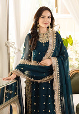 Asim Jofa Zinc Embroidered Chiffon 3 Piece Unstitched