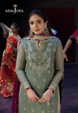 Asim Jofa Luxury Chiffon Embroidered 3 Piece Unstitched