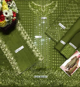 Azure X Laiba Khan Chiffon Green Mehndi Most Beautiful 9mm Work Dress 2025