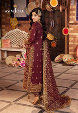Asim Jofa Luxury Chiffon Embroidered 3 piece Unstitched