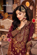 Asim Jofa Luxury Chiffon Embroidered 3 piece Unstitched